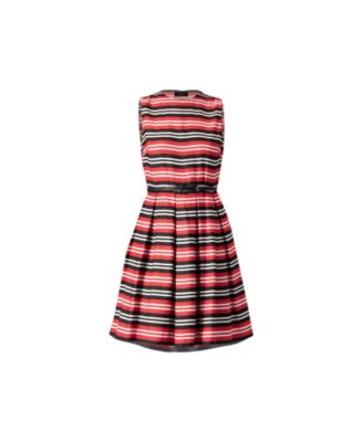 Women's Sleeveless Striped Fit & Flare Dress