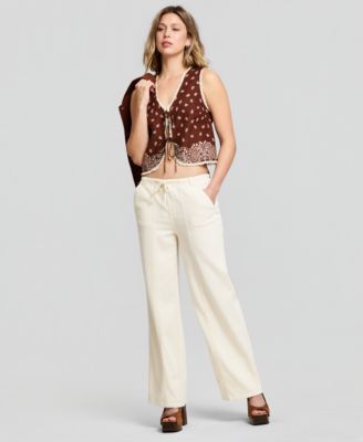 Women's Tie-Waist Drapey Jeans