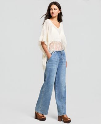 Women's Tie-Waist Drapey Jeans