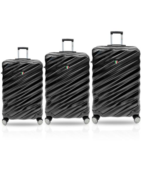 Чемоданы Tucci Italy Storto 3-Pc. Hardside Luggage Set, цвет: Чёрный