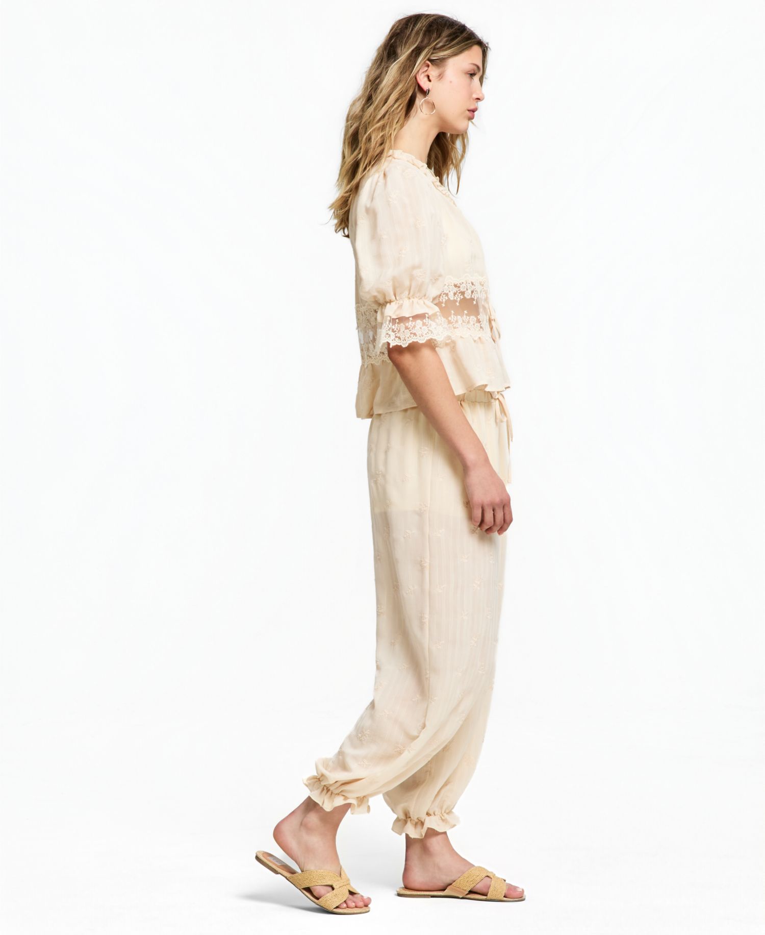 Women's Embroidered Balloon Pants