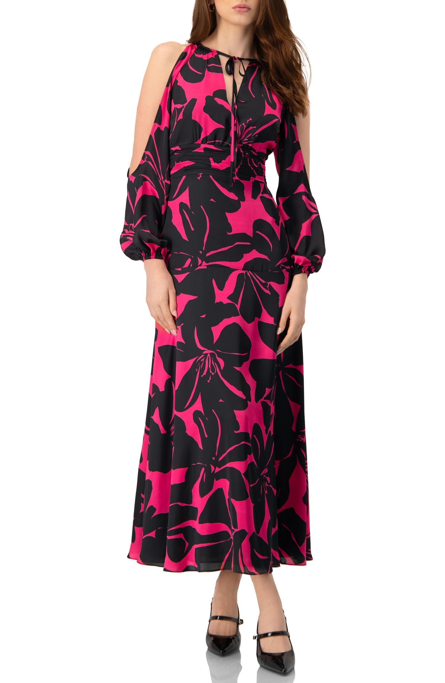Women's Off-Shoulder Long Sleeve Maxi Dress