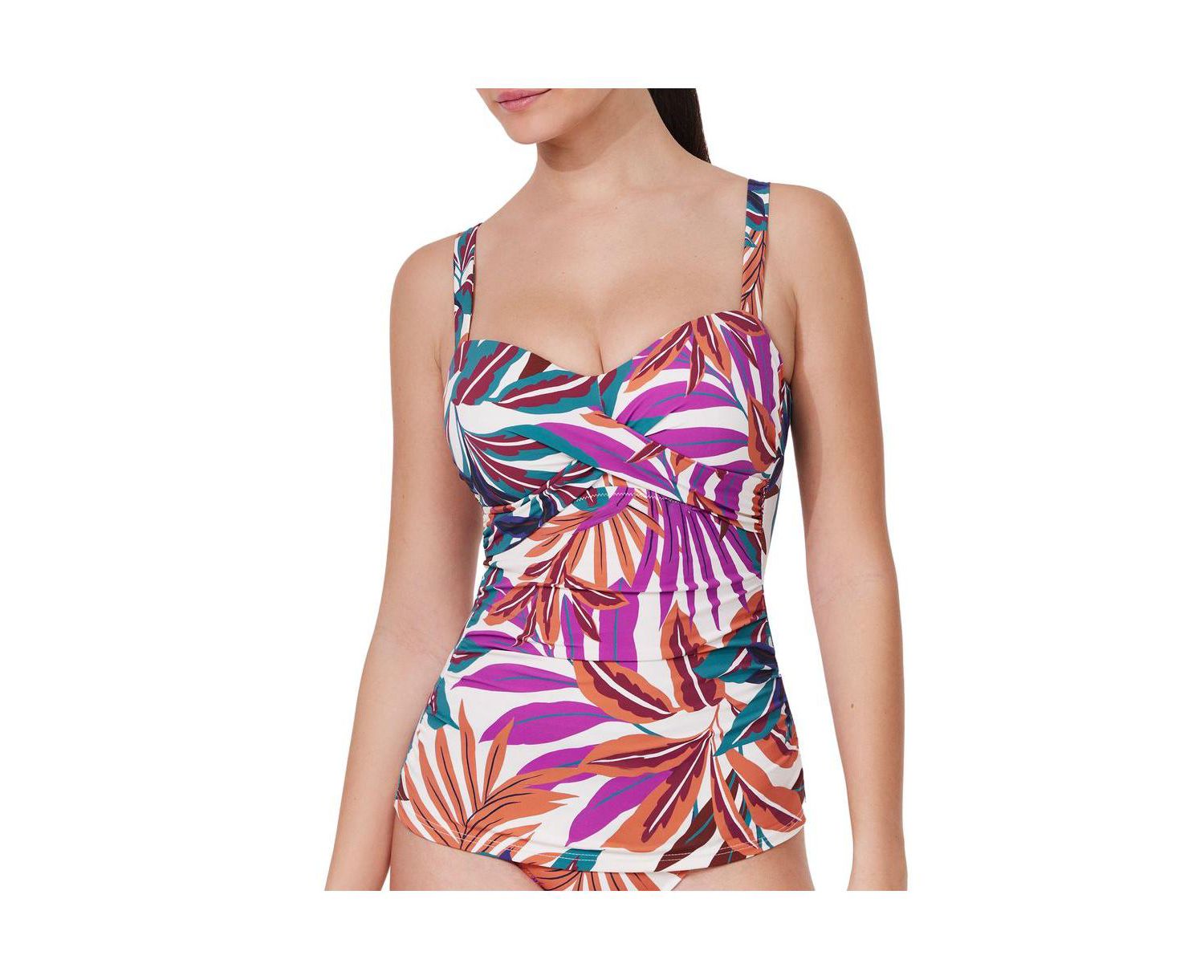 Women's Gottex Plantopia D-Cup Supportive Tankini Swim Top