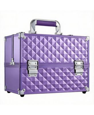 6-Tier  Makeup Organizer with Lockable Travel Case