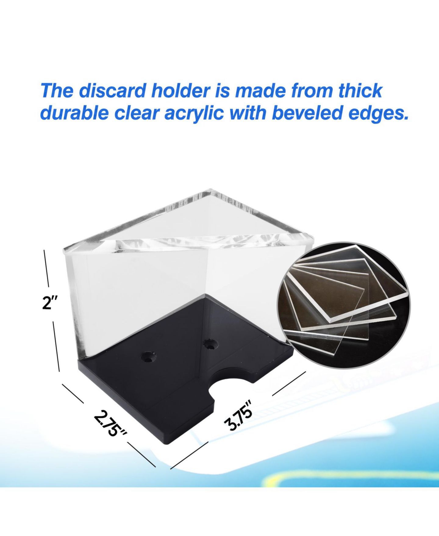 Детские игрушки GSE Games & Sports Expert Deck Clear Acrylic Discard Trays, 2-Piece Set, от 3 лет — фото 2