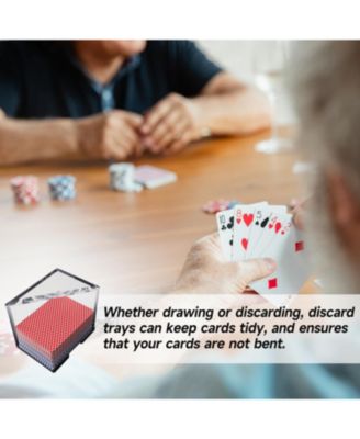 Deck Clear Acrylic Discard Trays, Casino Grade Discard Holder Trays for Blackjack