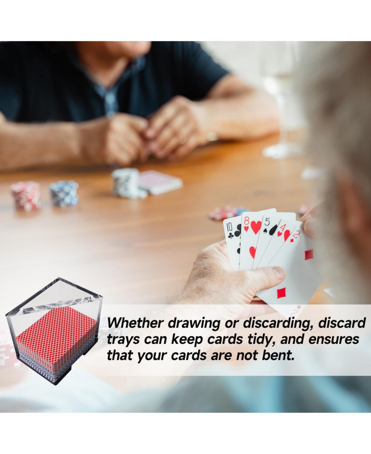 Gse Games & Sports Expert Deck Clear Acrylic Discard Trays