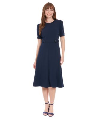 Women's Side Tab Crew Neck Dress
