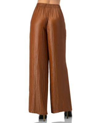 Women's Satin Wide-Leg Trousers