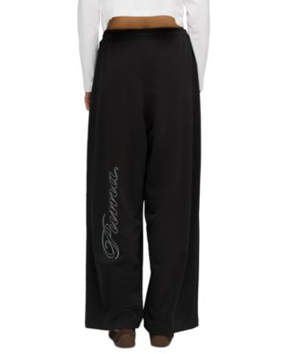 Women's Bedazzled Slouchy Knit Pants