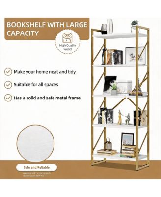 5 Tier Bookshelf for Bedroom/Living Room