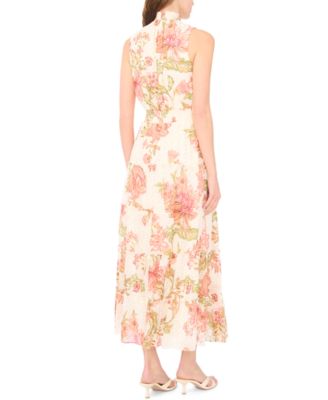 Women's Sleeveless Mock Neck Maxi Dress