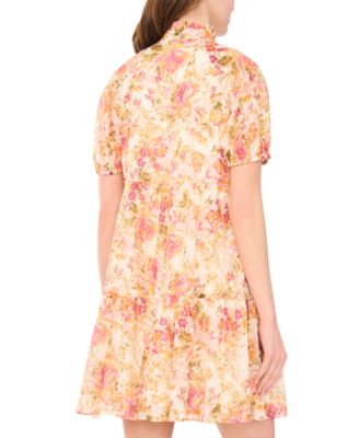 Women's Short-Sleeve Babydoll Dress