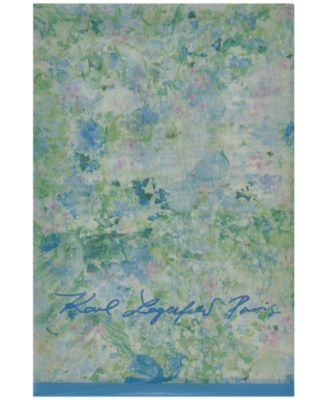 Watercolor Garden Chiffon Scarf