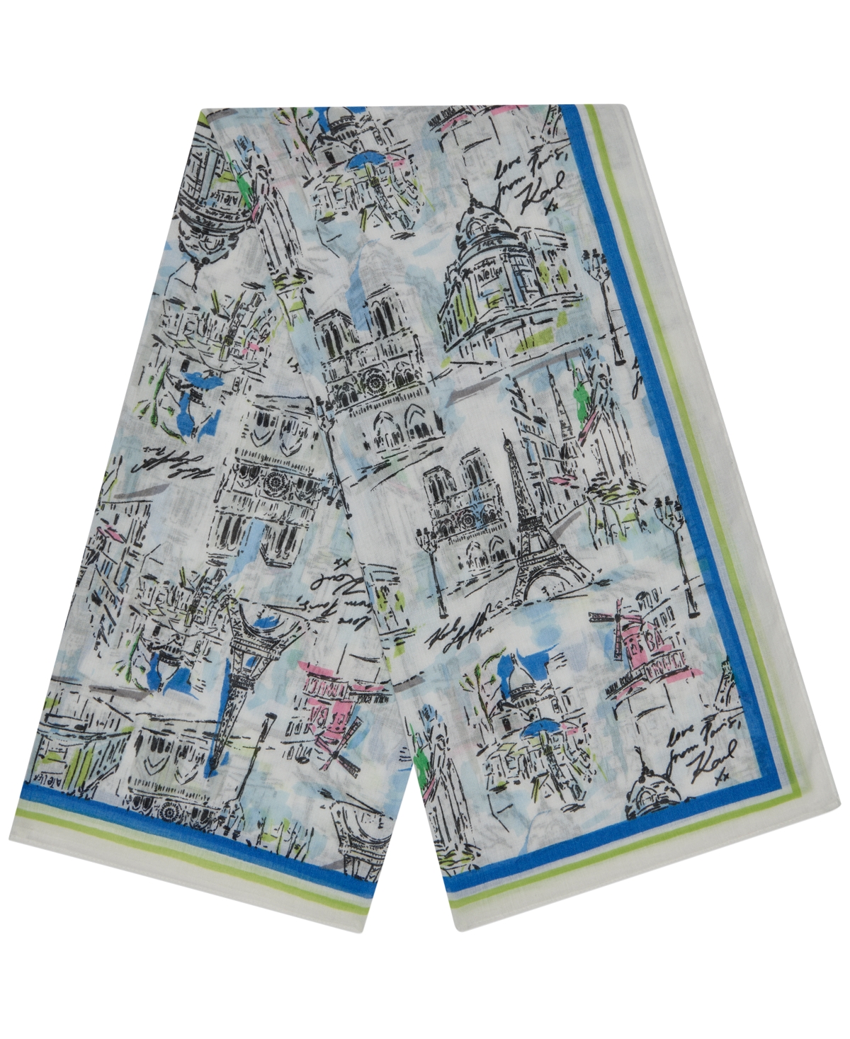 Karl Lagerfeld Paris April In Paris Square Scarf