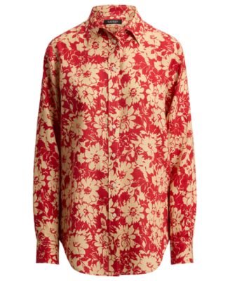 Petite Karrie Relaxed Fit Floral Shirt