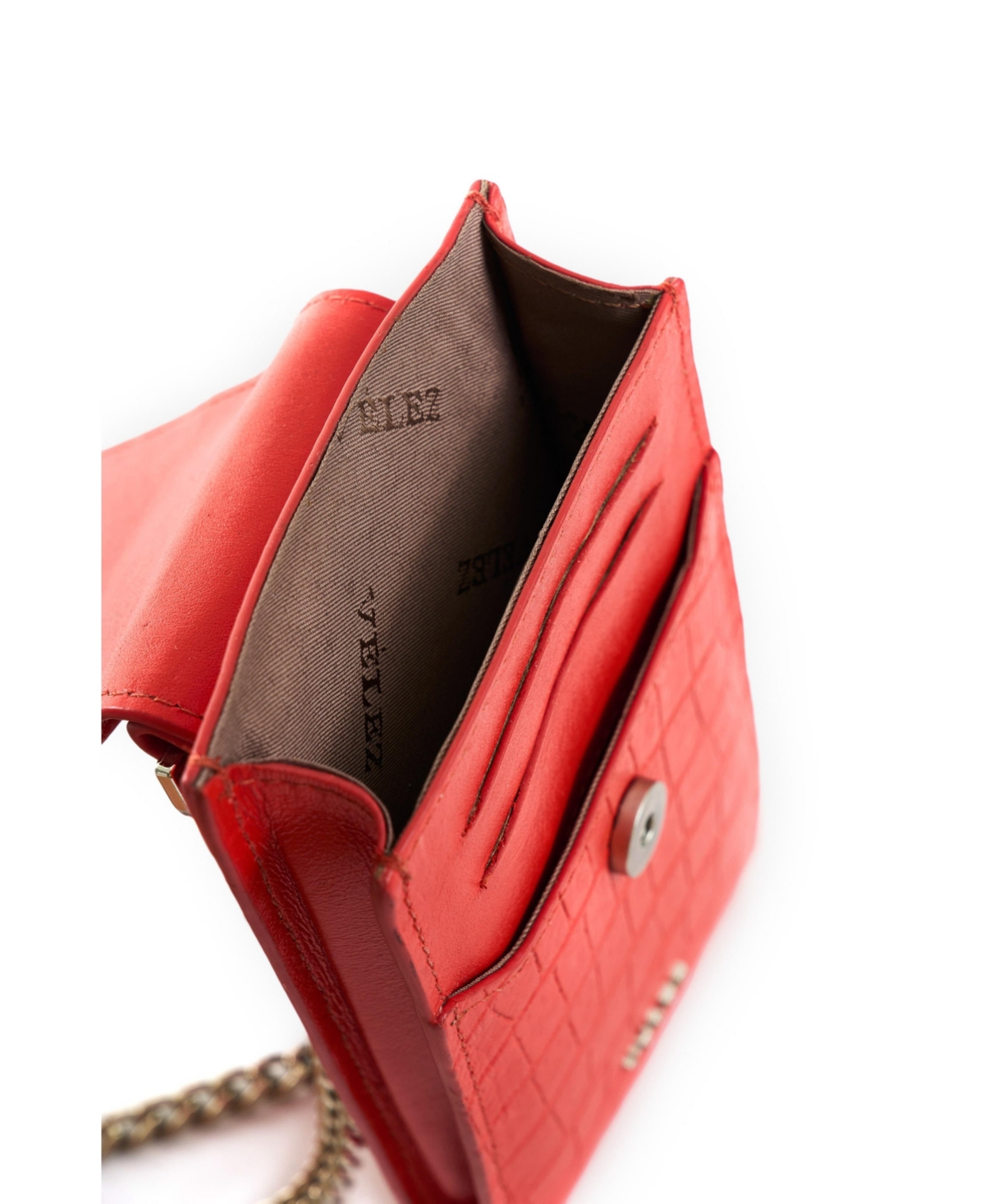 Velez Men's Embossed Leather Phone Holder