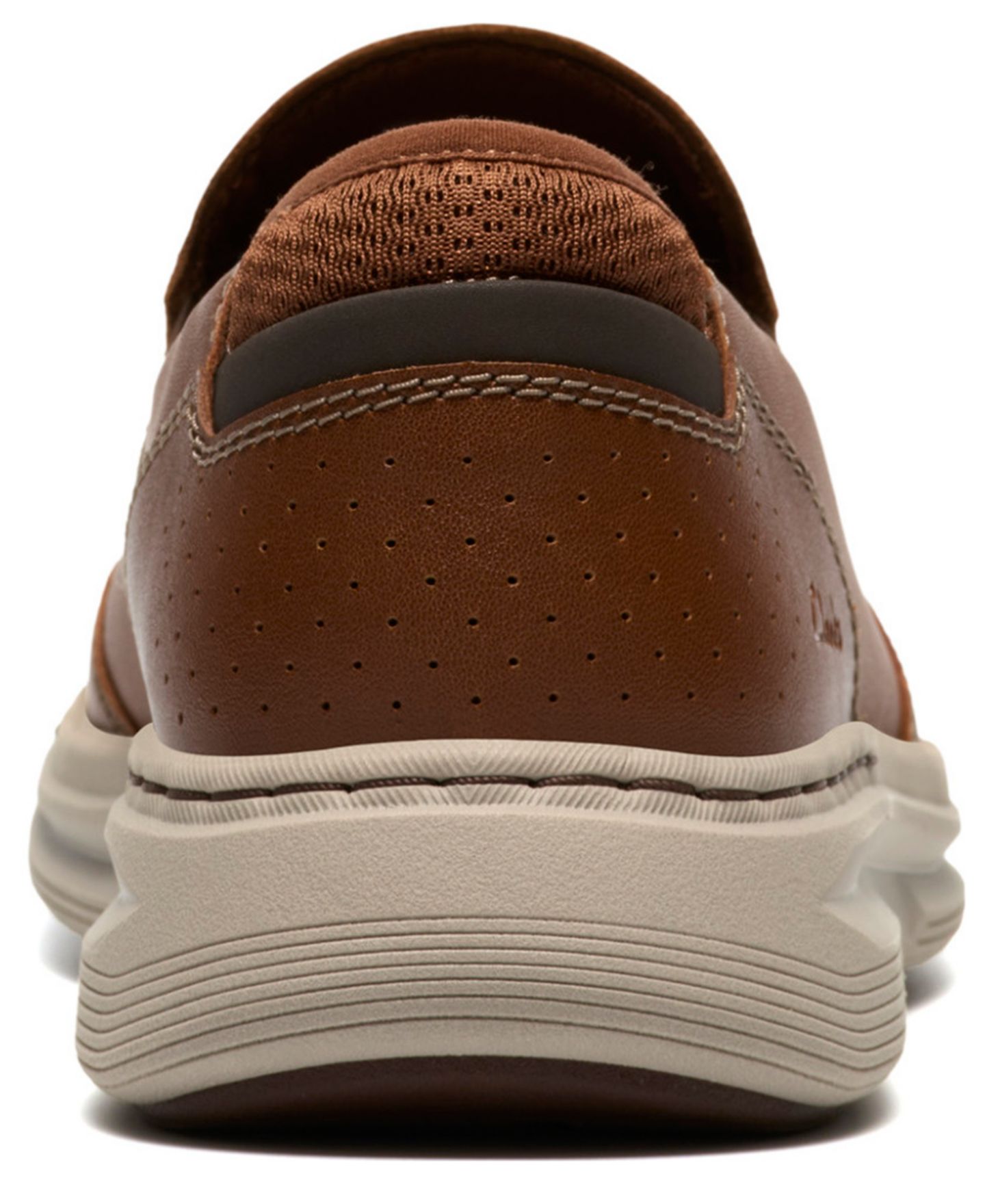 Мужские туфли Clarks Craftwell Round-Toe Slip-On, цвет: Рыжевато-коричневый кожаный — фото 3