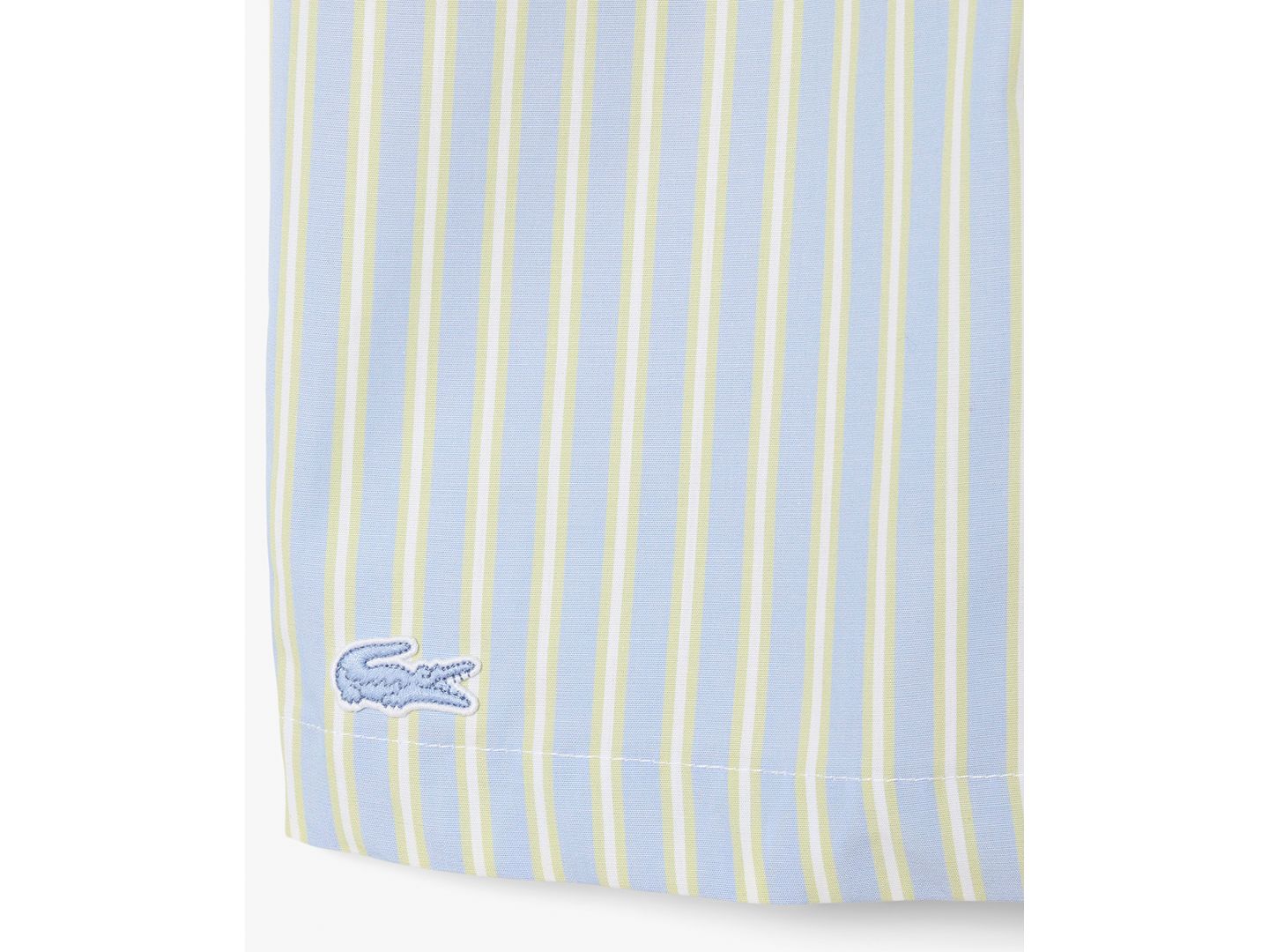 Мужские шорты Lacoste Loungewear Striped Straight-Fit, цвет: Берёзовый белый — фото 4