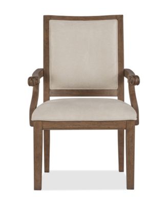 Alverton 7-Pc. Wood Rectangular Table and Upholstered Side Chairs and Arm Chairs Dining Set