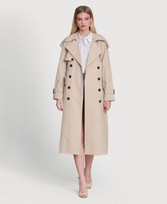Women's Double Breasted Maxi Trench Coat