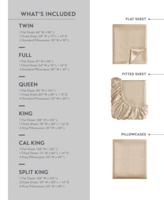 Satin Luxury 6-Pc. Sheet Set, Queen
