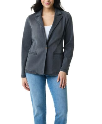 Women's Denim One-Button Blazer