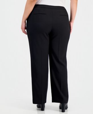 Plus Size Two-Button Waist-Inset 2 Piece Pantsuit