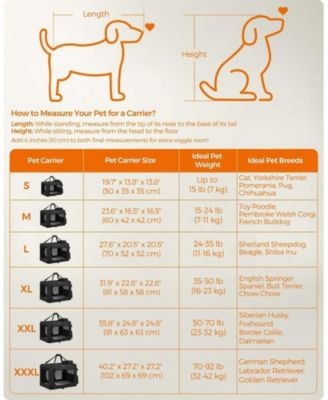Foldable Soft Dog Crate, Portable Carrier with Steel Frame, Mesh Windows, Storage Pockets