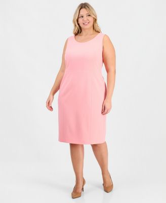 Plus Size Kiss-Front Cutout-Collar Dress Suit