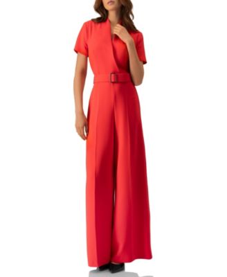Women's Wide-Leg Belted Jumpsuit