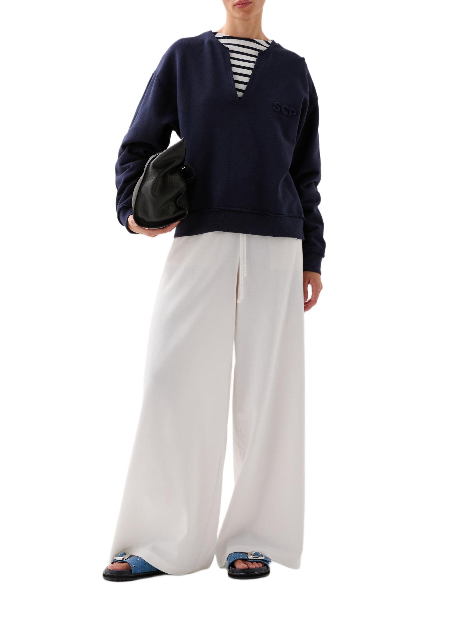 Women's V Embossed Sweater