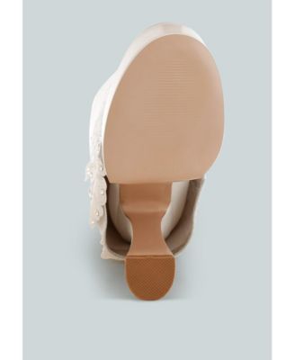 Women's Sundra Floral Applique Platform Heeled Boots