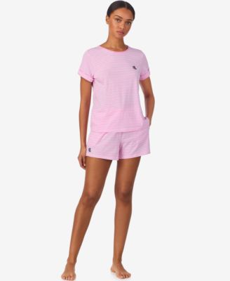 Women's 2-Piece Short-Sleeve Crewneck Top and Shorts Pajama Set
