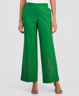 Women's Pull-On Embroidered Pants