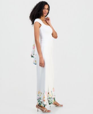 Women's Wide-Leg Floral-Print Pants