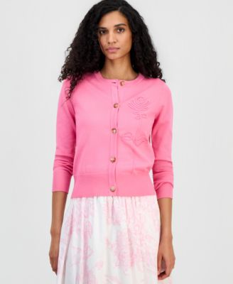 Women's Rose-Soutache Cardigan