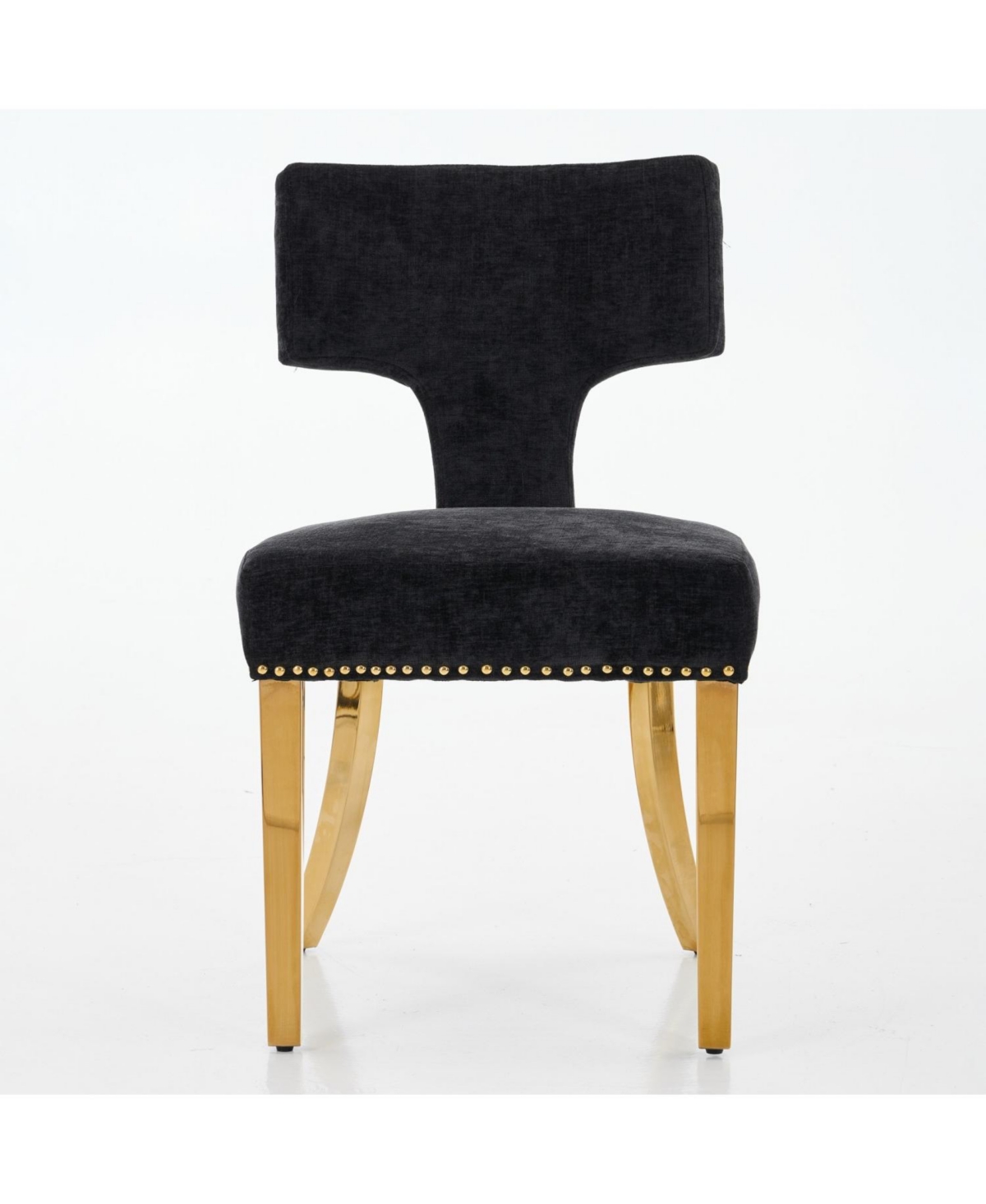 Streamdale Furniture Mid Century Modern Chenille Dining Chairs, Set of 2