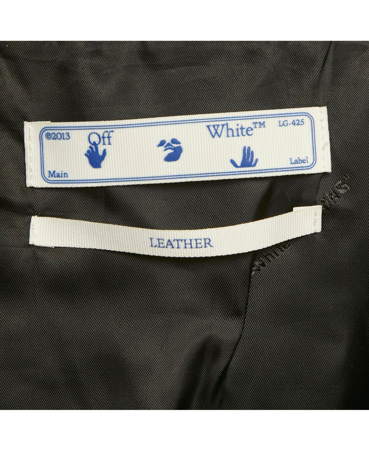 Pre-Owned Off-White Women's Black Arrow Painted Leather Jacket