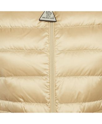 Women's Beige Nylon Padded Lans Down Jacket