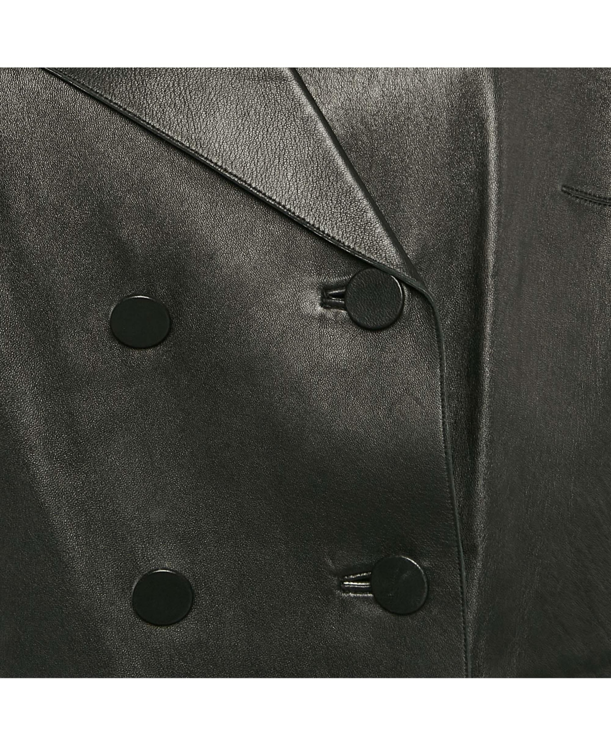 Pre-Owned Marni Women's Black Leather Double Breasted Short Jacket