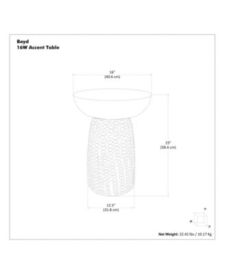 Boyd 16" Mango Wood Solid Tall Accent Table