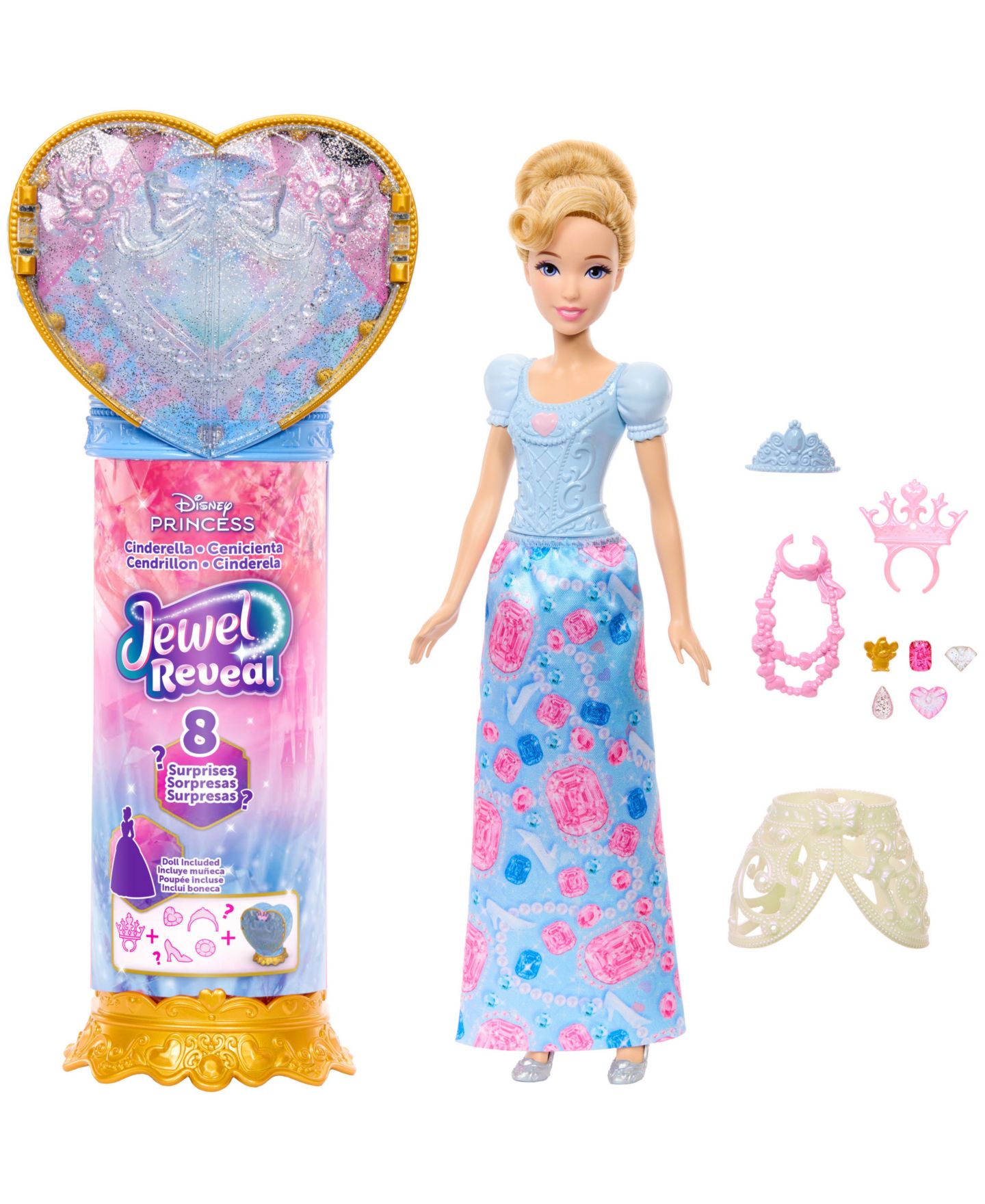 Детская кукла Disney Princess Jewel Reveal Surprise Cinderella Fashion Doll — фото 5