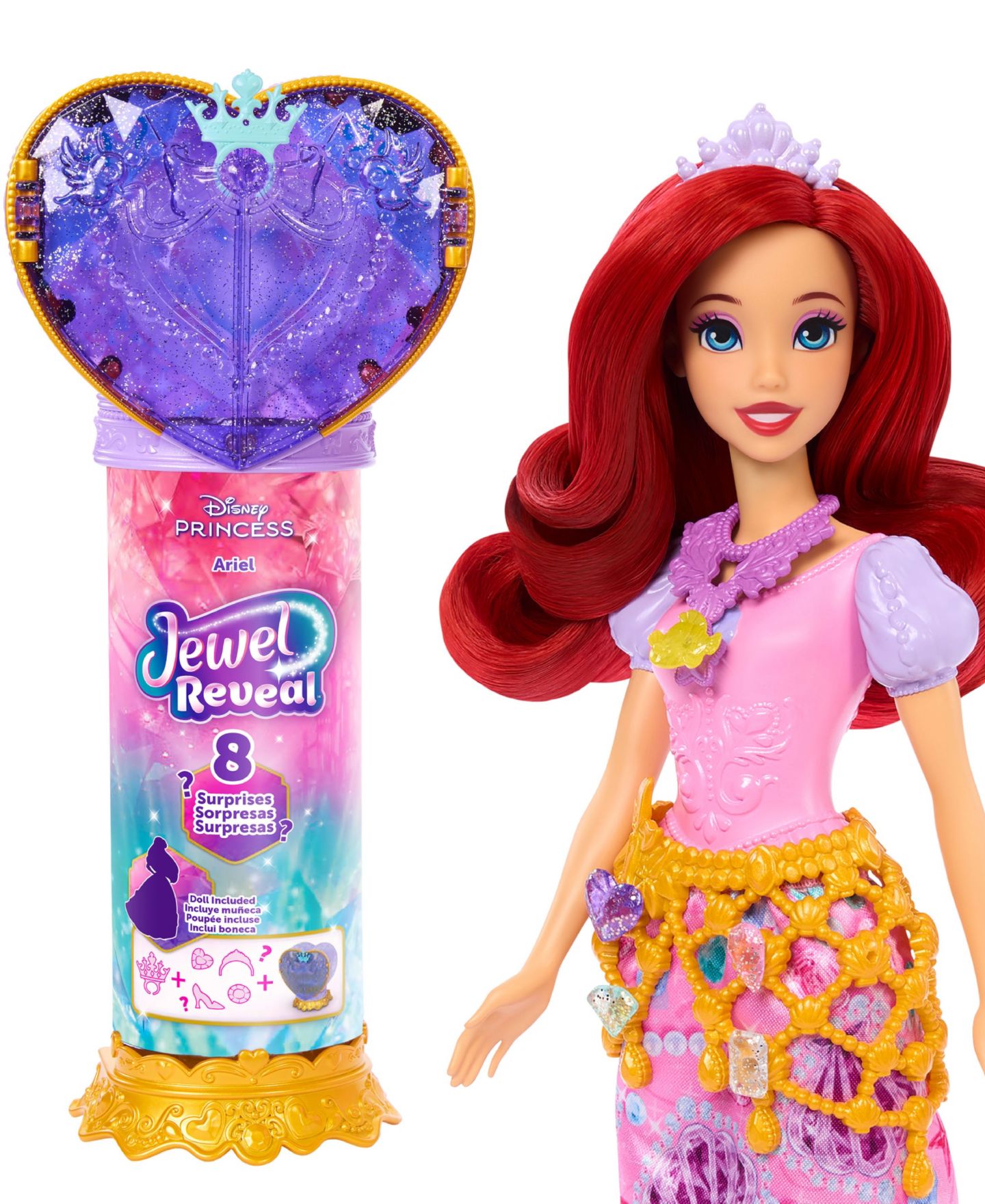 Детская кукла Disney Princess Jewel Reveal Ariel Fashion Doll — фото 1