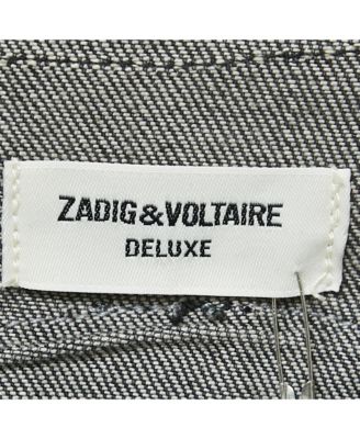 Pre-Owned Zadig & Voltaire Women's Grey Washed Denim Collar Neck Jacket