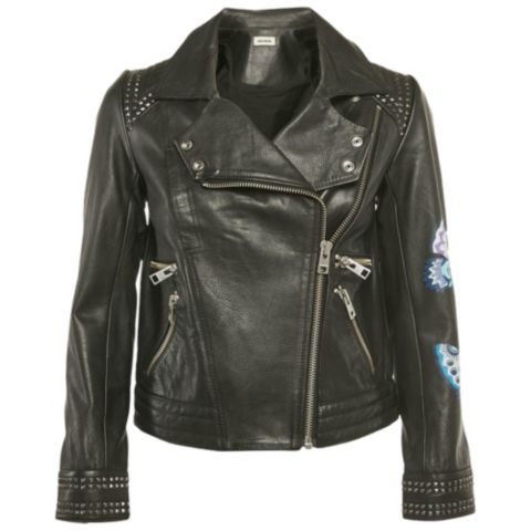 Женские куртки Pre-Owned Zadig & Voltaire Women's Pre-Owned Zadig and Voltaire Black Studded Leather Kawai Biker Jacket