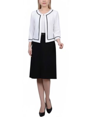 Petite 3/4 Sleeve 2 Piece Dress Set