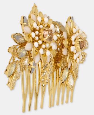 Dynamic White Flower Hair Comb