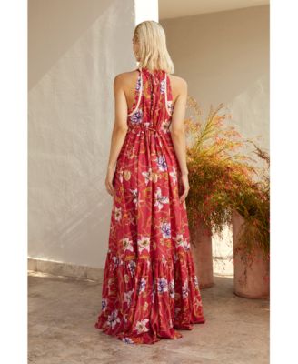 Women's Euros Dress Floral Fuchia