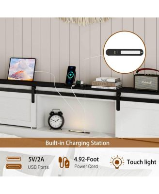  Storage Headboard with 2 USB Ports for Easy Charging & Access